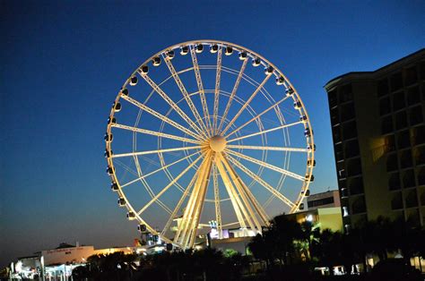 Ferris wheel myrtle beach - This beachfront Myrtle Beach resort features restaurants, pools, and a lazy river both adults and children can enjoy. The SkyWheel Ferris wheel is just 5 minutes’ drive away from the Myrtle Beach property. A balcony overlooking the ocean is featured in each room at Crown Reef Resort. For guests’ convenience, a …